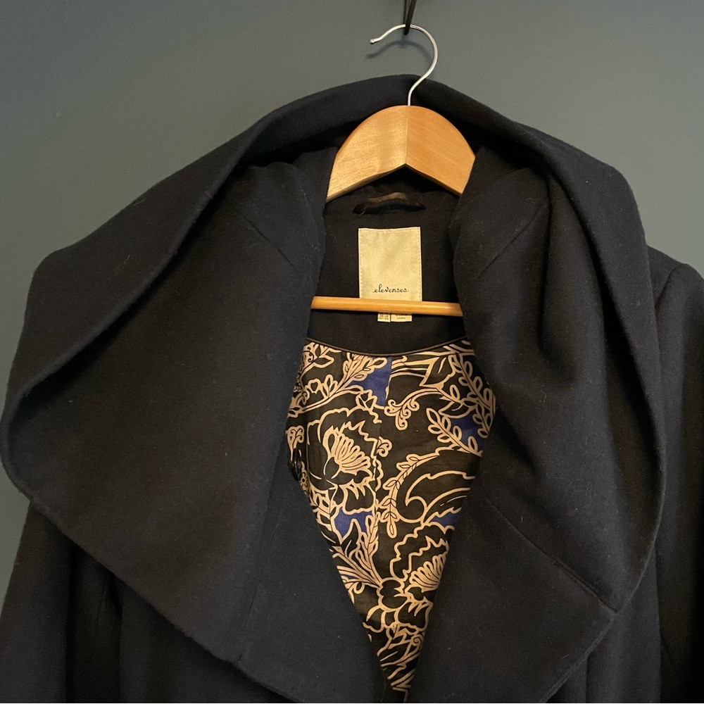 Elevenses dark blue peacoat size 10 - Picture 3 of 9